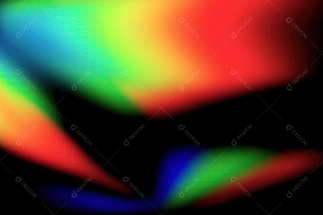 Objetos de néon em um fundo preto