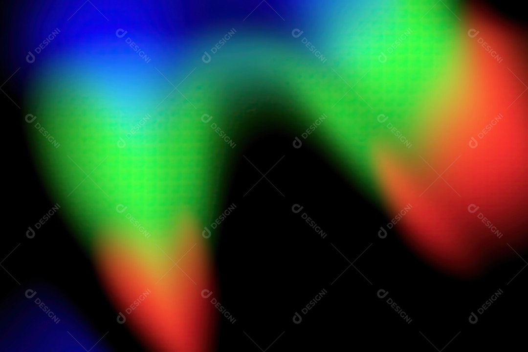 Objetos de néon em um fundo preto