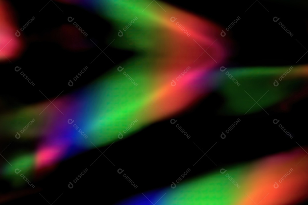 Objetos de néon em um fundo preto