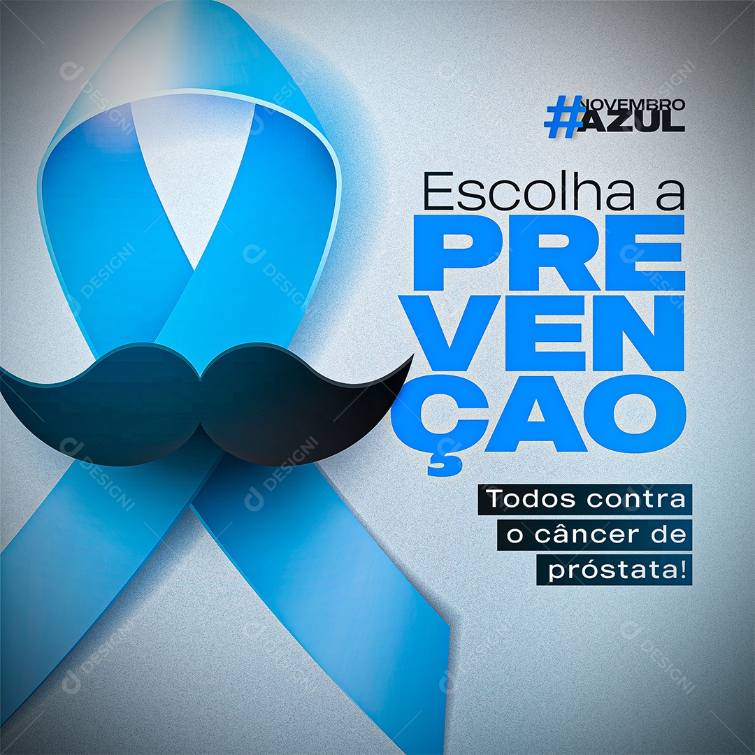 Social Media Escolha a Prevenção Novembro Azul PSD Editável