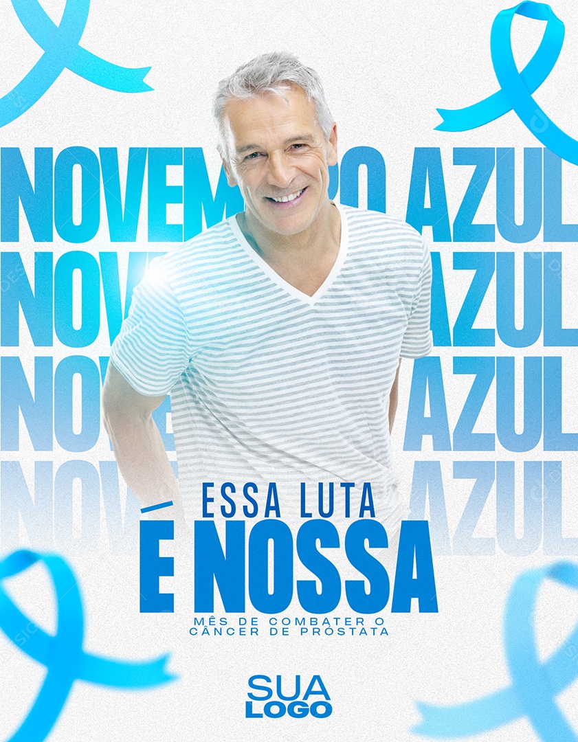 Social Media Novembro Azul Essa Luta é Nossa PSD Editável