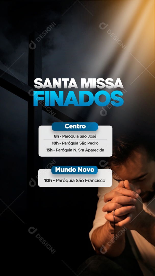 Holy Missa De Finados Come Participate Social Media Editable PSD