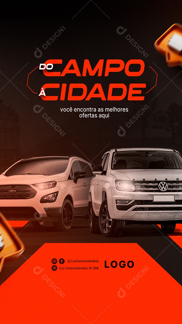 Story Do Campo à Cidade Concessionária Social Media PSD Editável