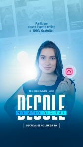 Story Participe Desse Evento Online e 100% Gratuito Digital Influêncer Social Media PSD Editável