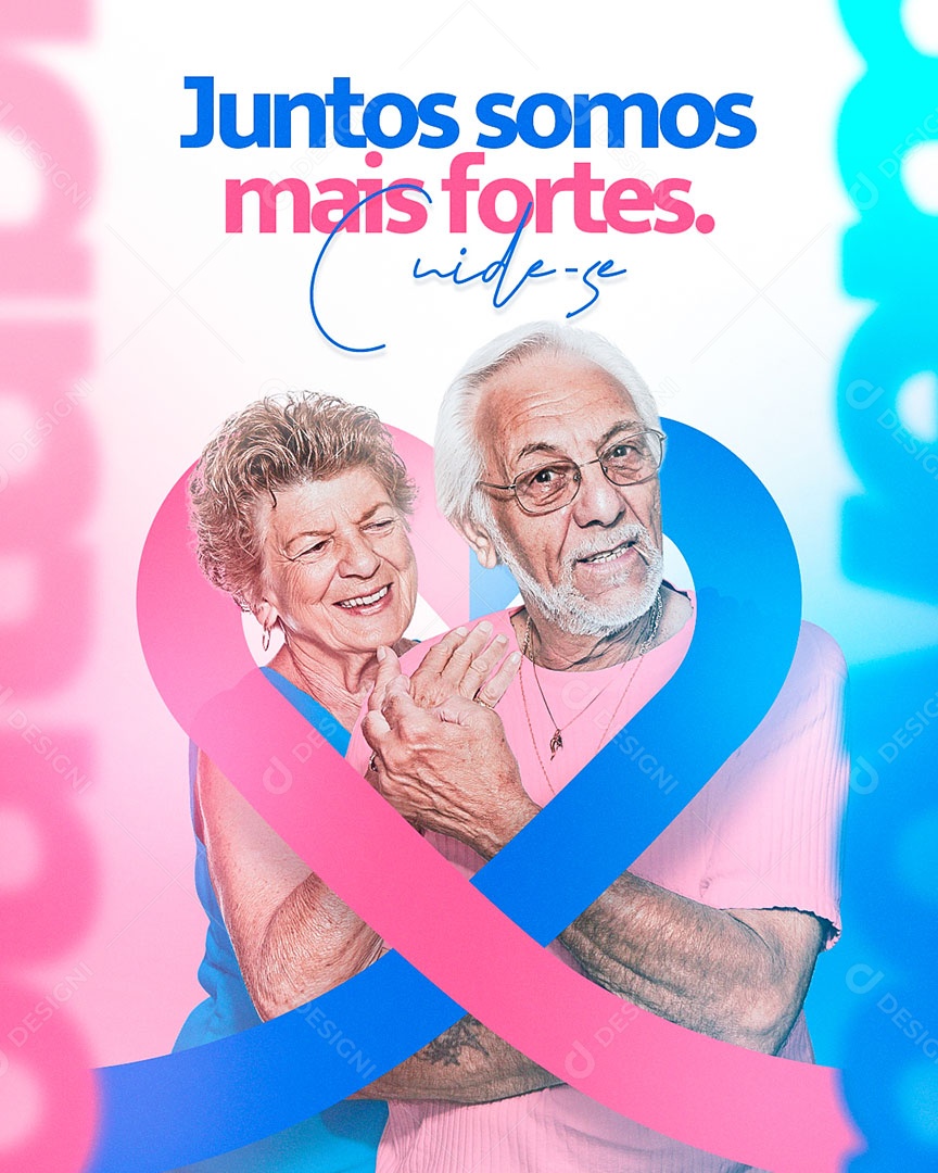 Juntos Somos Mais Fortes Cuide-se Social Media PSD Editável
