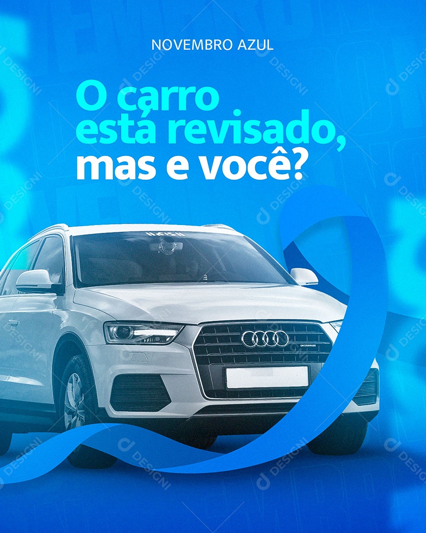 Novembro Azul Mês de Prevenção ao Câncer de Próstata Social Media PSD Editável