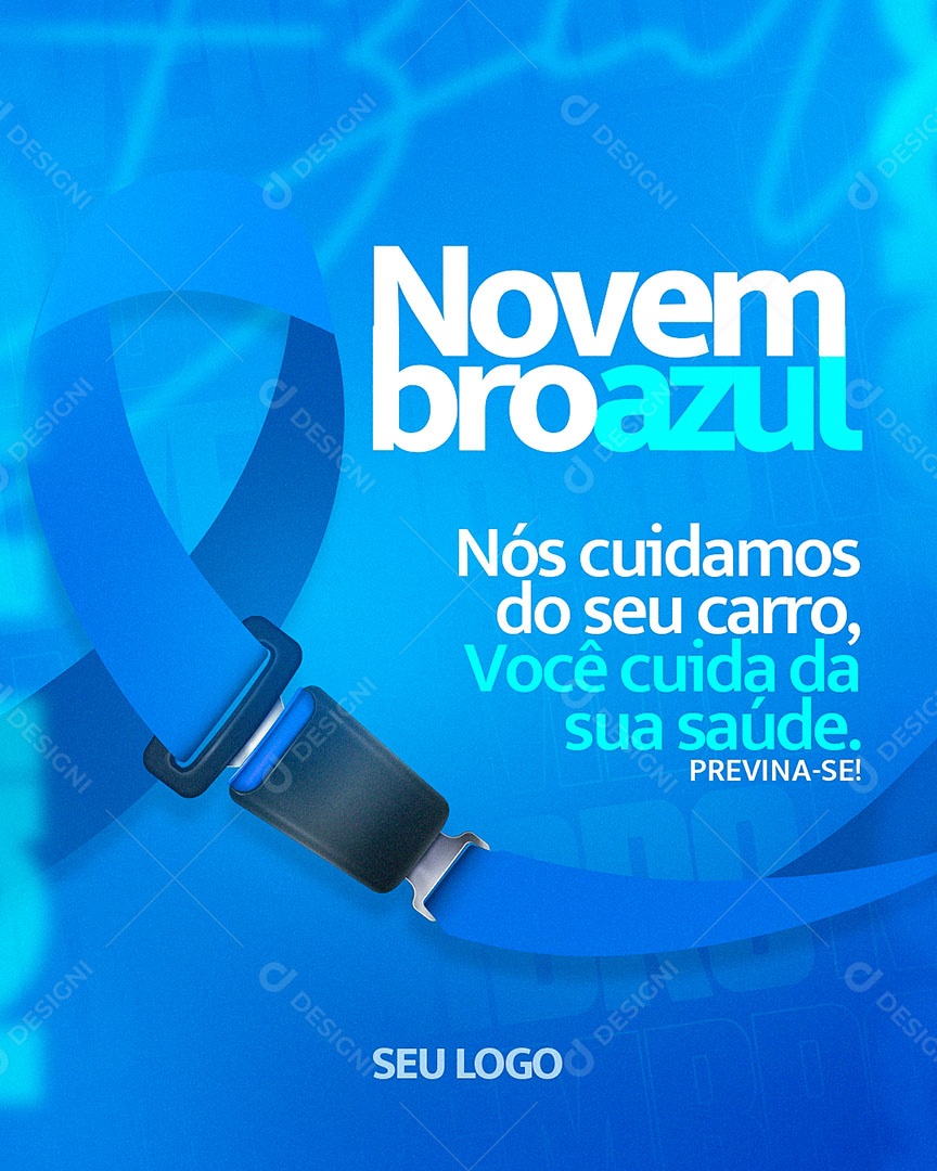 Novembro Azul Mês de Prevenção ao Câncer de Próstata Social Media PSD Editável