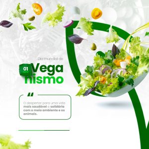 Dia Mundial do Veganismo 01 de Novembro Vegano Social Media PSD Editável