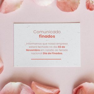 Comunicado Dia de Finados 02 de Novembro Social Media PSD Editável