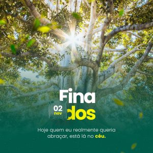 Hoje quem eu Realmente queria Abraçar, estar lá no Céu Dia de Finados Social Media PSD Editável