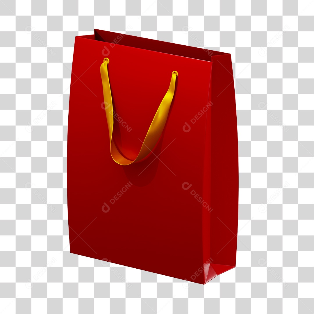 Sacolas de Presente Elemento 3D Conceito de Natal PNG