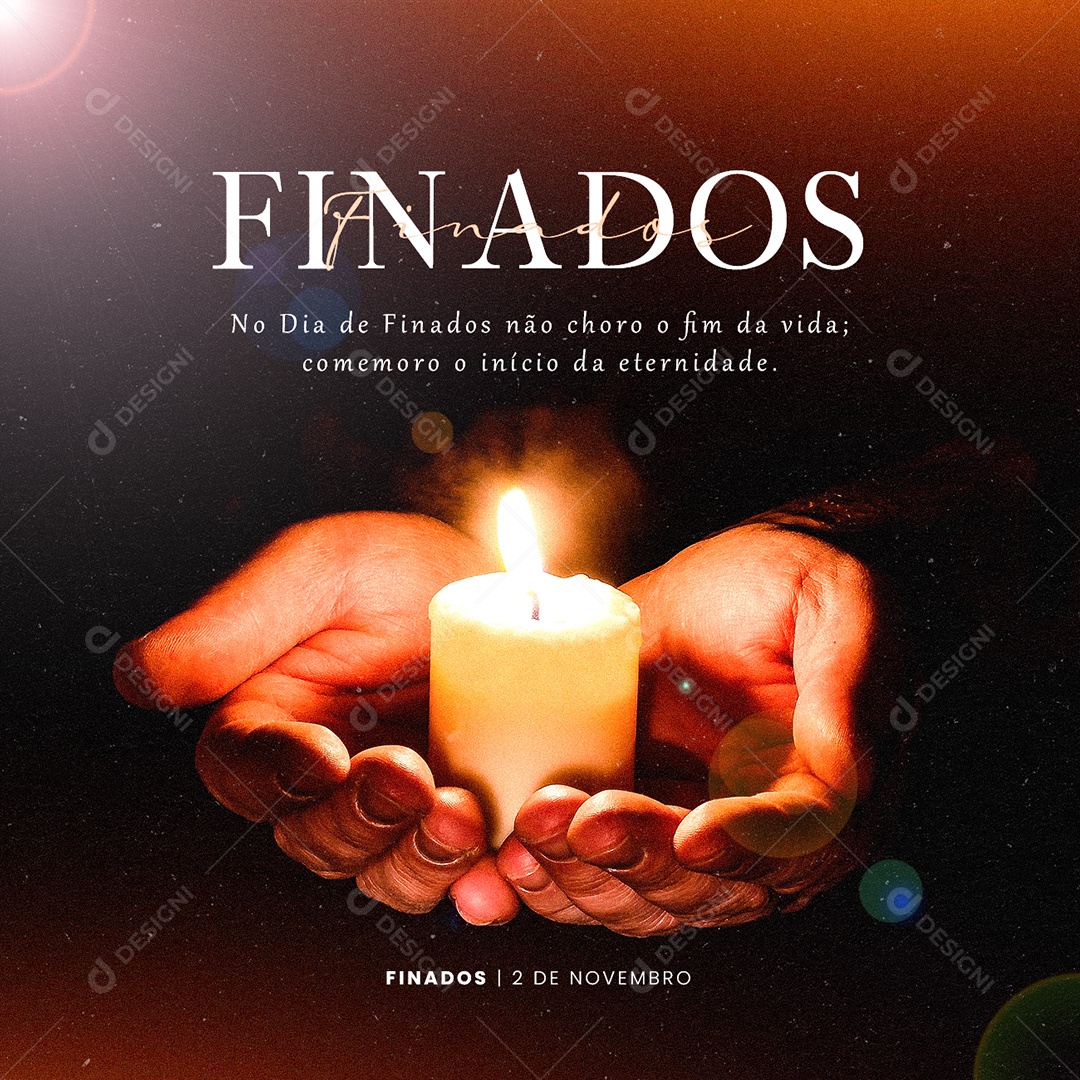 Comemoro o Início da Eternidade Dia de Finados Social Media PSD Editável