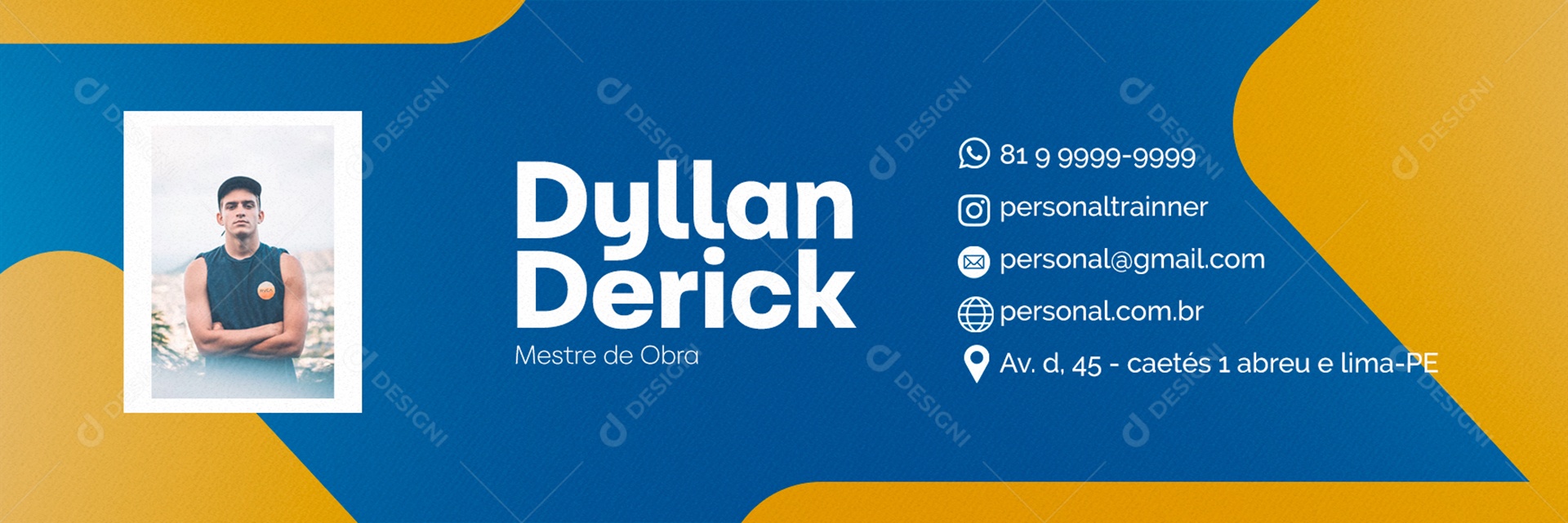 Assinatura de E-mail Construção PSD Editável