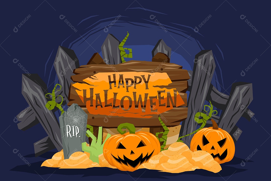 Feliz dia das bruxas doces ou travessuras Cartaz para convite