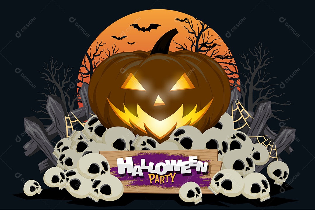 Feliz dia das bruxas banner Cartaz para convite