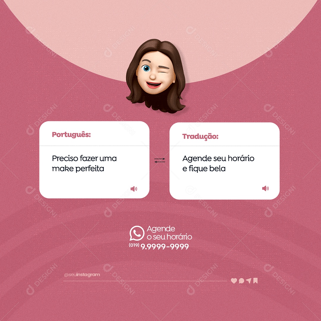 Precisa Fazer Uma Make Perfeito Maquiagem Make Up Social Media PSD Editável