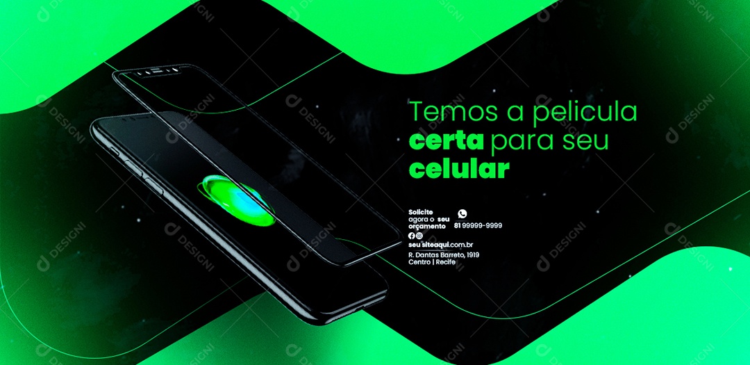 Capa de Facebook Assistência Técnica de Celulares PSD Editável