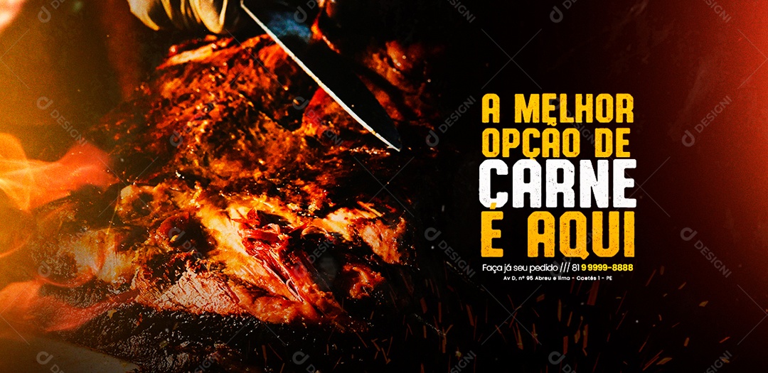 Capa de Facebook Churrascaria PSD Editável