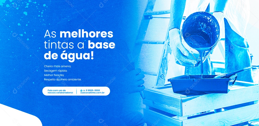 Capa de Facebook Casa de Tintas PSD Editável