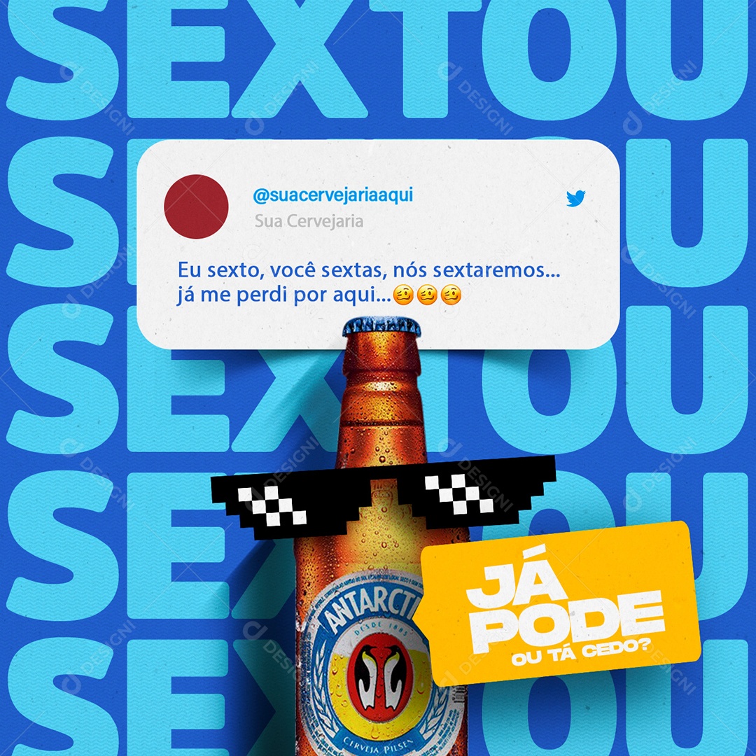 Cervejaria Antarctica Distribuidora Social Media PSD Editável