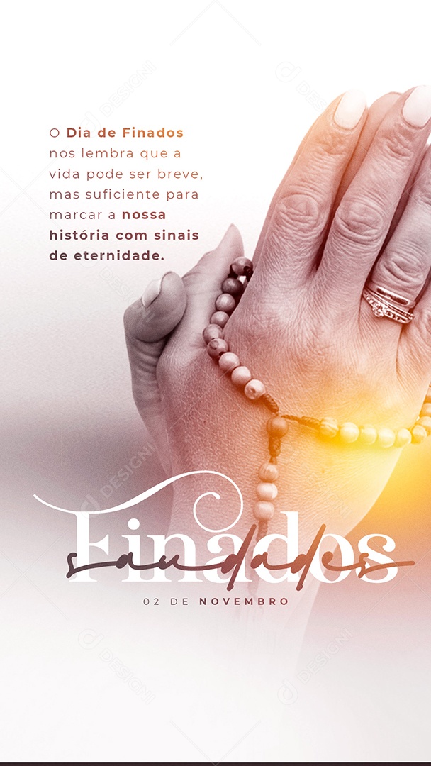 Story A Vida Pode Ser Breve Dia de Finados Social Media PSD Editável