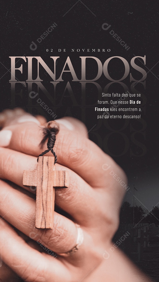 Story Sinto Falta dos Que Se Foram Dia de Finados Social Media PSD Editável