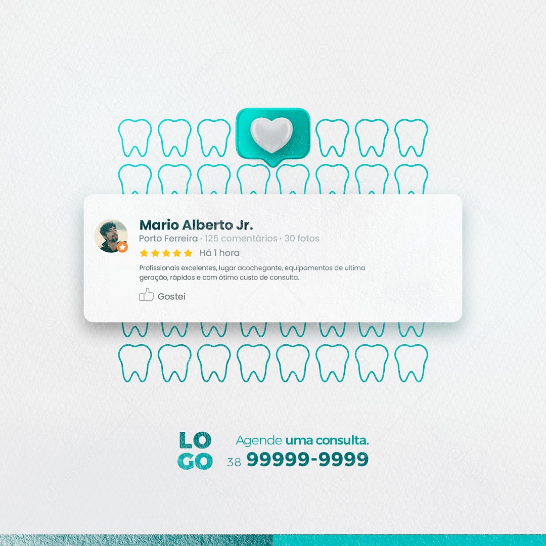 Feedback Consultório e Clínica Odontológica Dentista Social Media PSD Editável