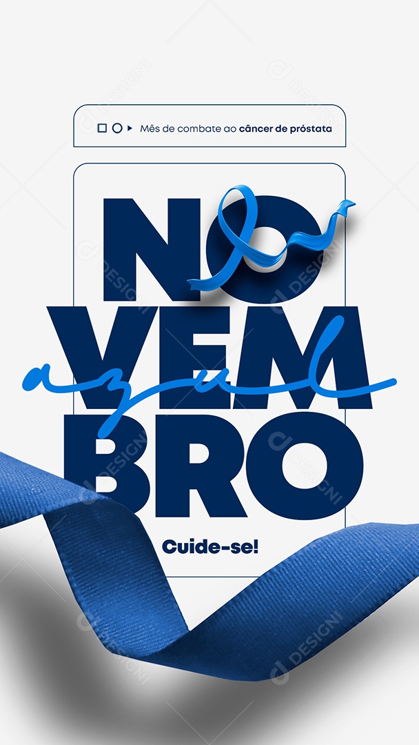 Story Cuide se Mais Perca o Preconceito Novembro Azul Social Media PSD Editável