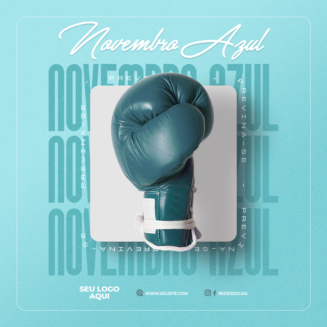 Social Media Novembro Azul Previna-se PSD Editável