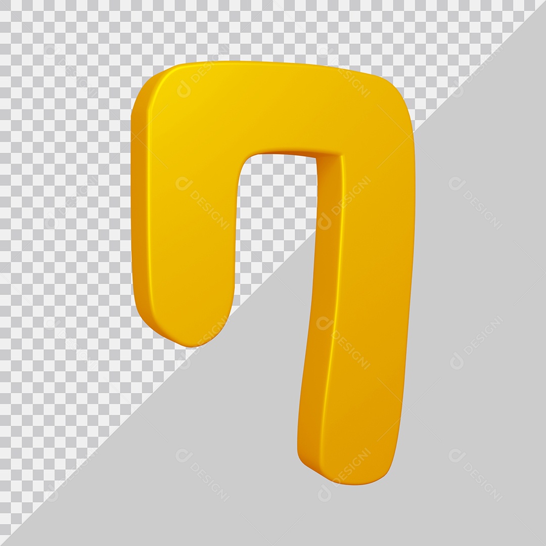 3D Element For Composition Golden Number 7 PSD