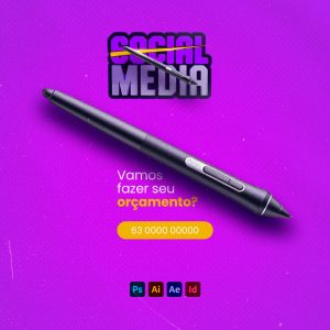 Vamos Fazer seu Orçamento? Design Designer Gráfico Social Media PSD Editável
