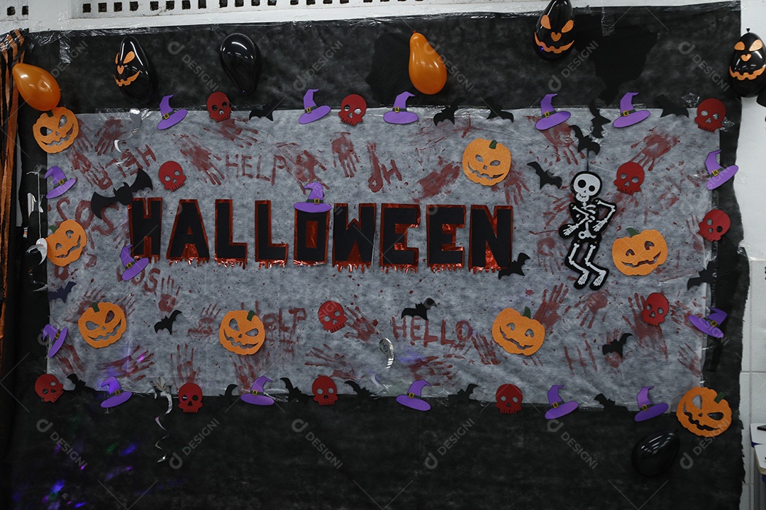 Mural de festas de halloween