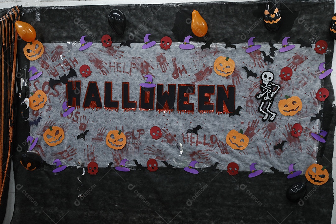Mural de festas de halloween