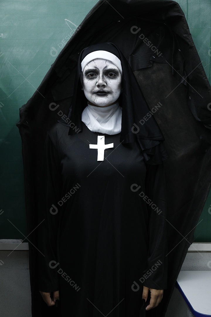 People wearing halloween costume