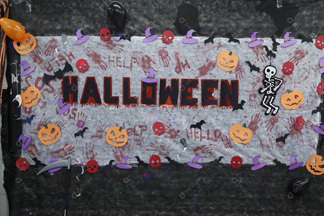 Mural de festas de halloween