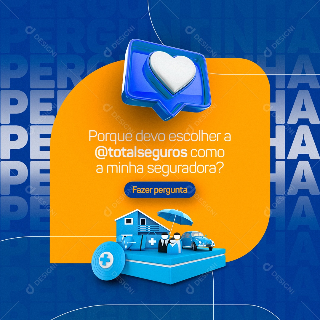 Porque Devo Escolher Seguradora Social Media PSD Editável