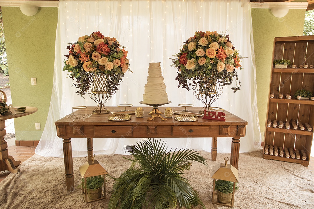 Mesa linda decorada casamento