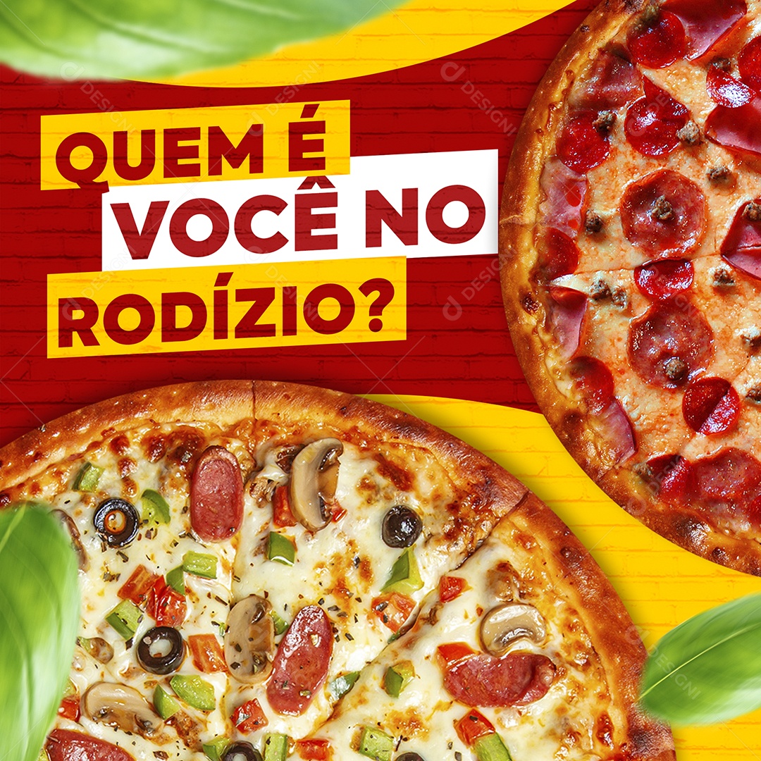 Quem é Você no Rodízio Social Media PSD Editável