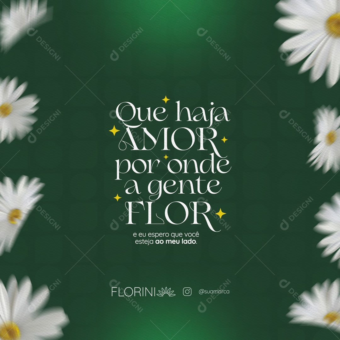 Social Media Floricultura Flores PSD Editável