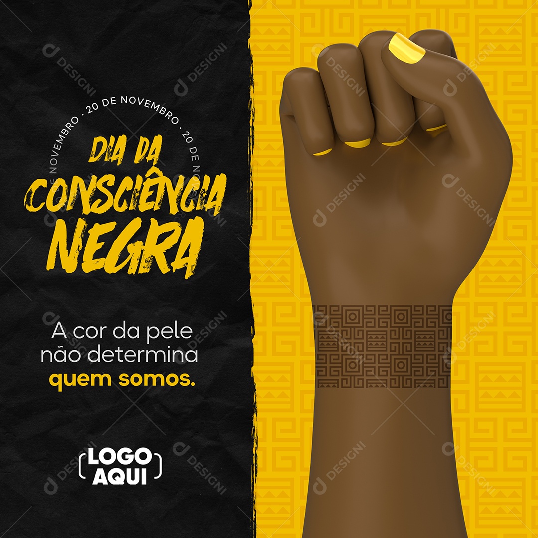 Dia da Consciência Negra Vidas Negras Importam Social Media PSD Editável