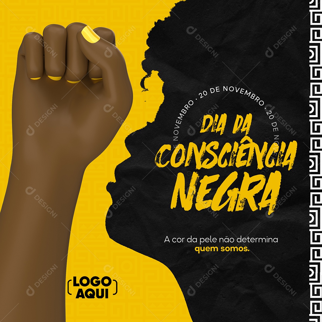 Dia da Consciência Negra Vidas Negras Importam Social Media PSD Editável