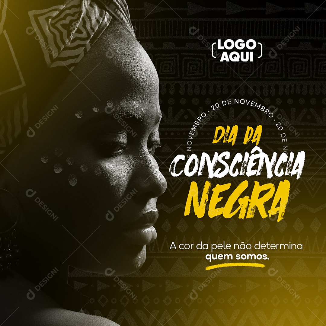 Dia da Consciência Negra Vidas Negras Importam Social Media PSD Editável