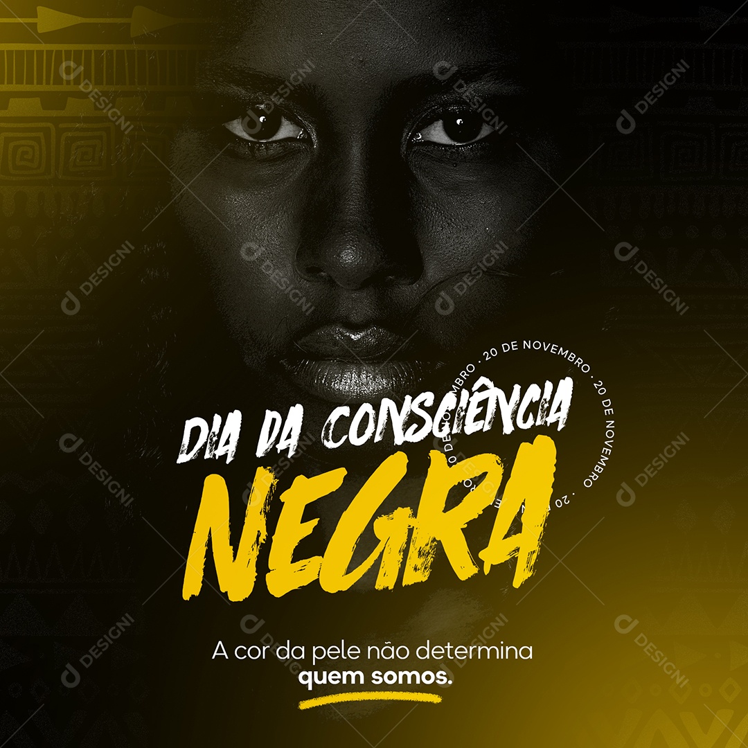 Dia da Consciência Negra Vidas Negras Importam Social Media PSD Editável