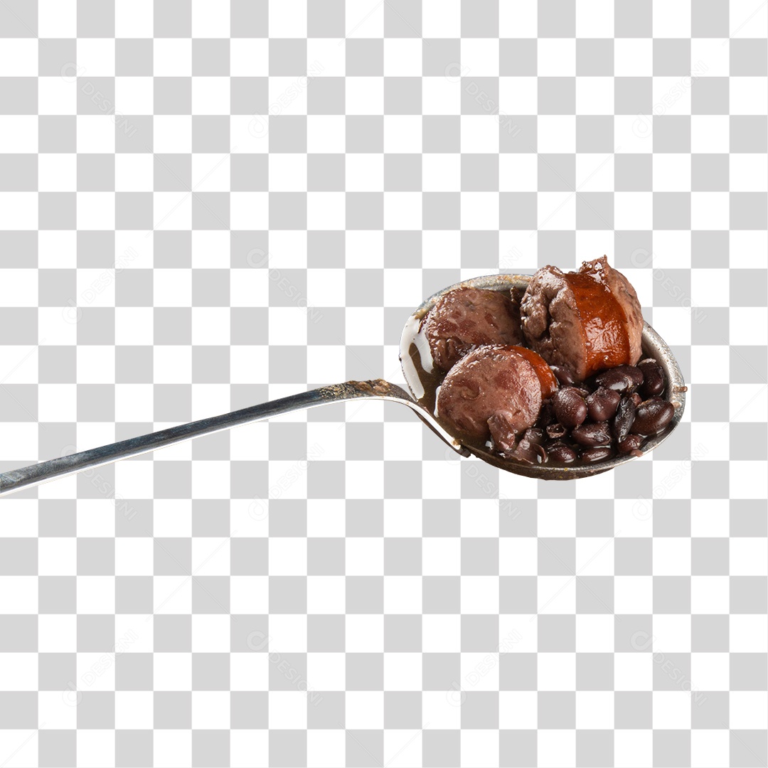 Colher com Feijoada PNG Transparente Sem Fundo