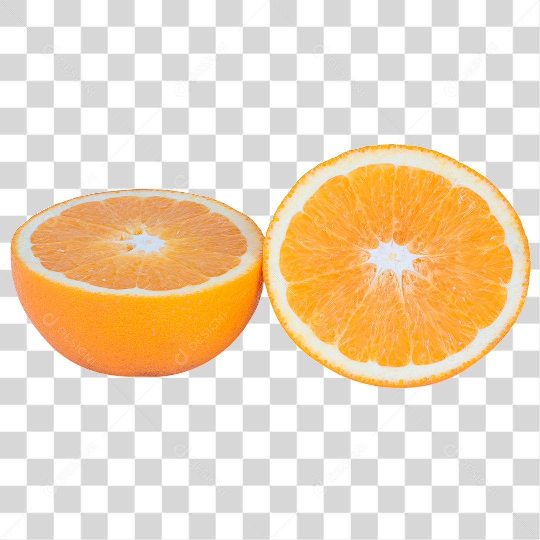 Laranja Partida ao Meio PNG Transparente Sem Fundo