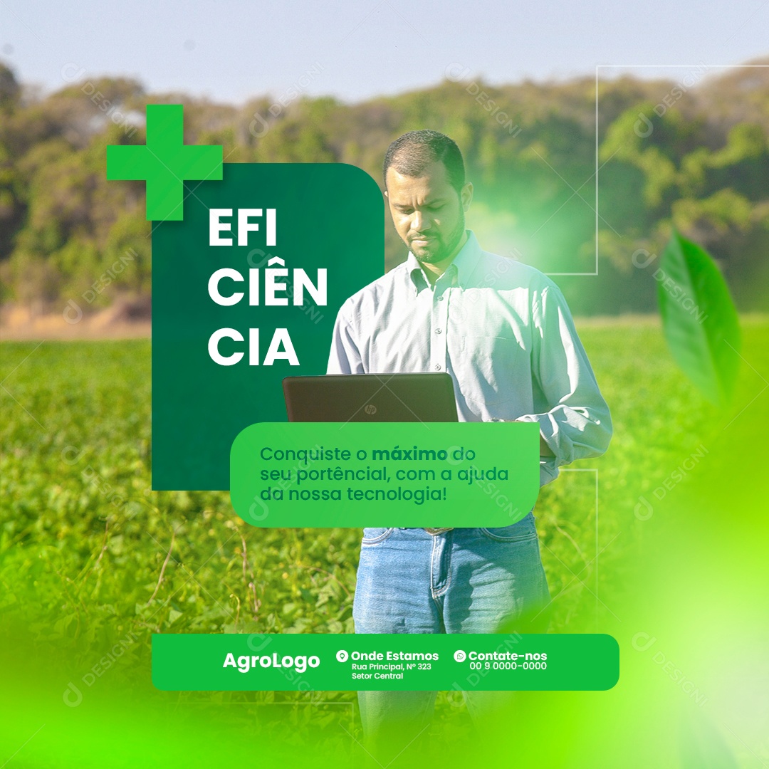 Eficiência Conquiste o Máximo do Seu Potencial Agronegócio Social Media PSD Editável