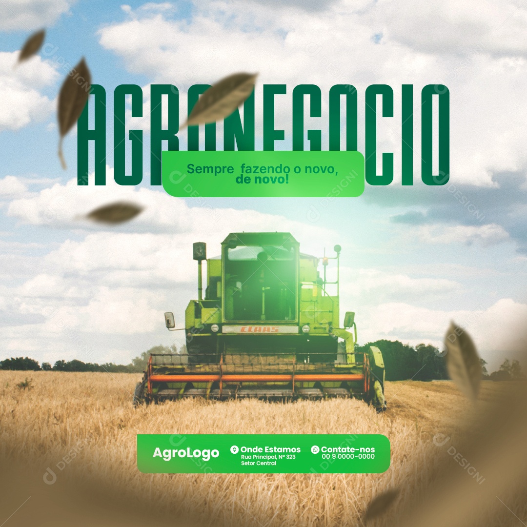 Sempre Fazendo o Novo de Novo Agronegócio Social Media PSD Editável
