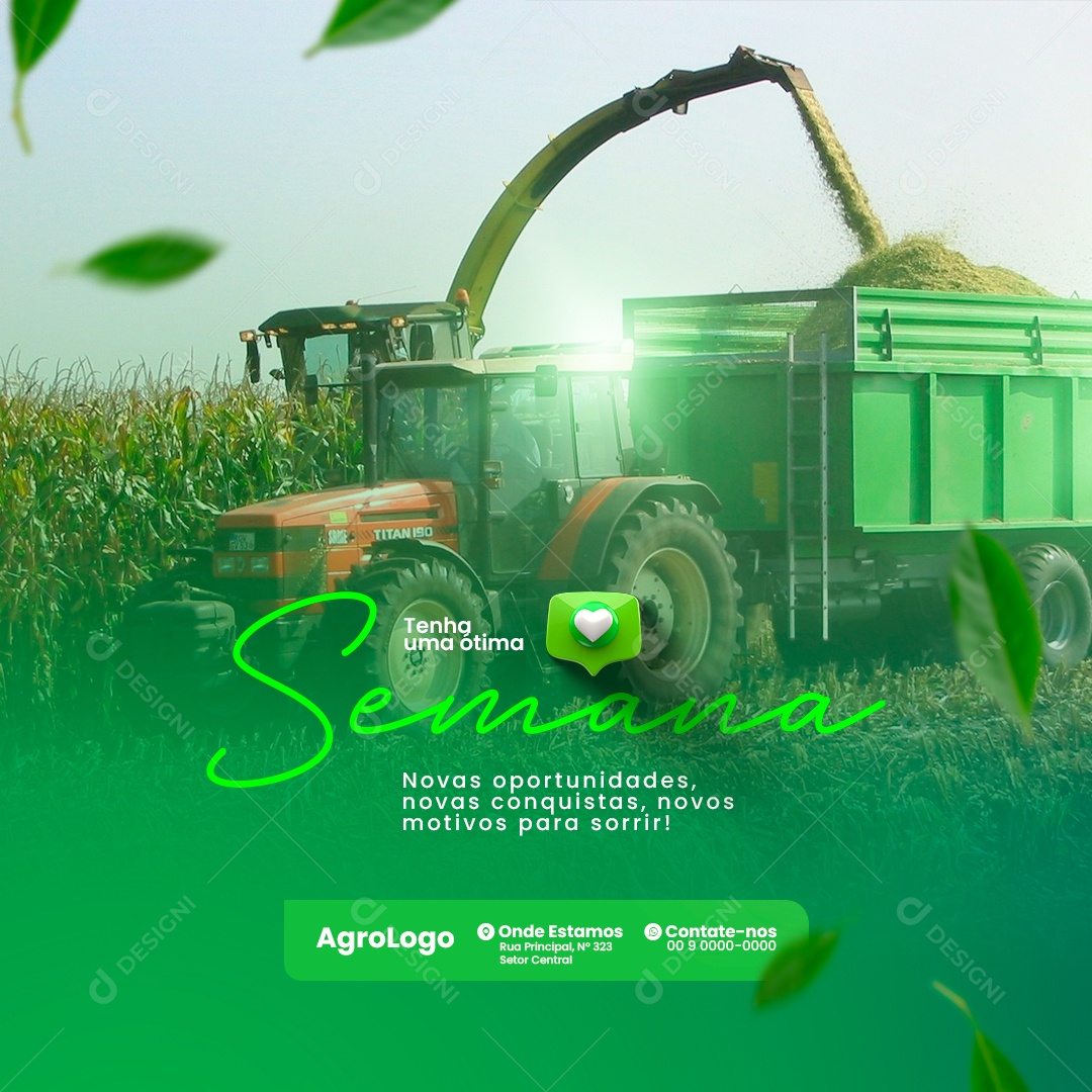 Novas Oportunidades Novas Conquistas Novos Motivos Agronegócio Social Media PSD Editável