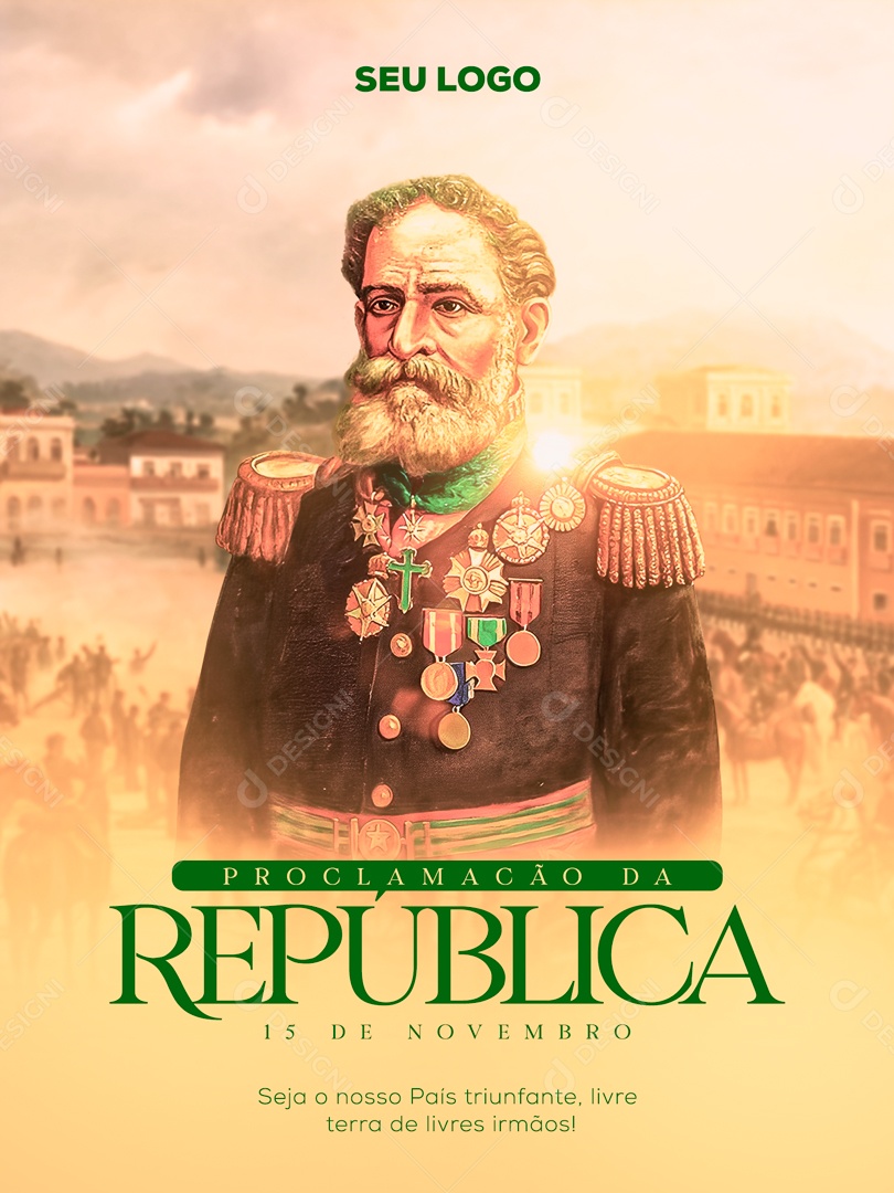 Proclamação Da Republica Brasil 15 De Novembro Social Media PSD Editável