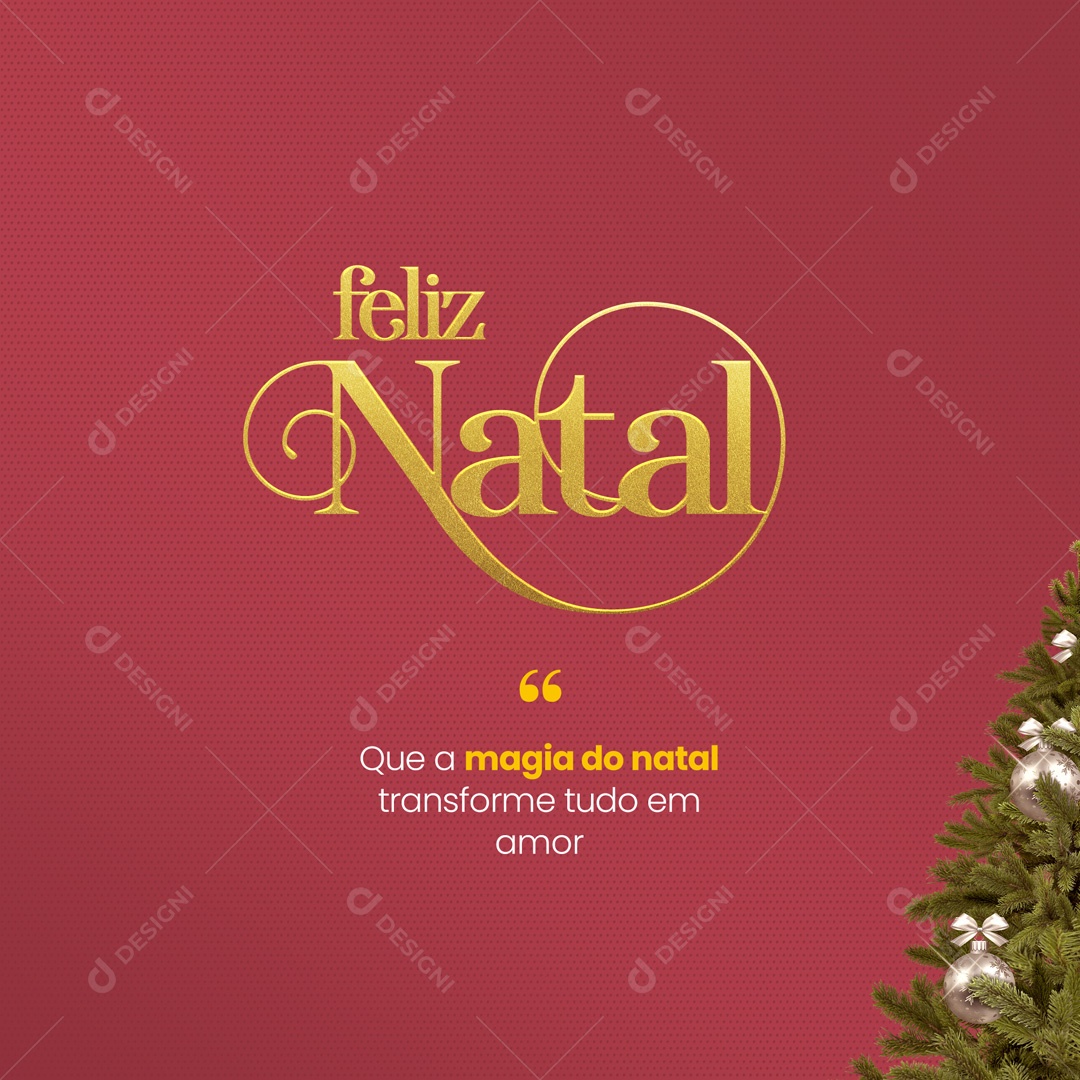 Feliz Natal 25 de Dezembro Social Media PSD Editável